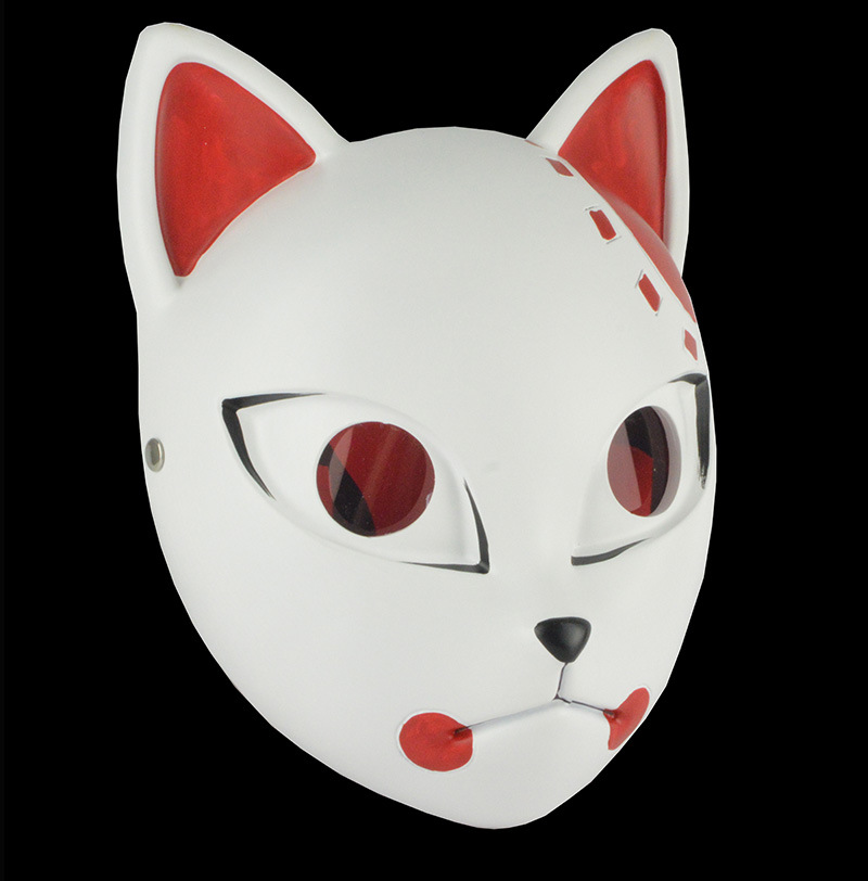 鬼灭之刃周边面具灶门炭治郎狐狸树脂面具万圣节舞派对面具装饰品