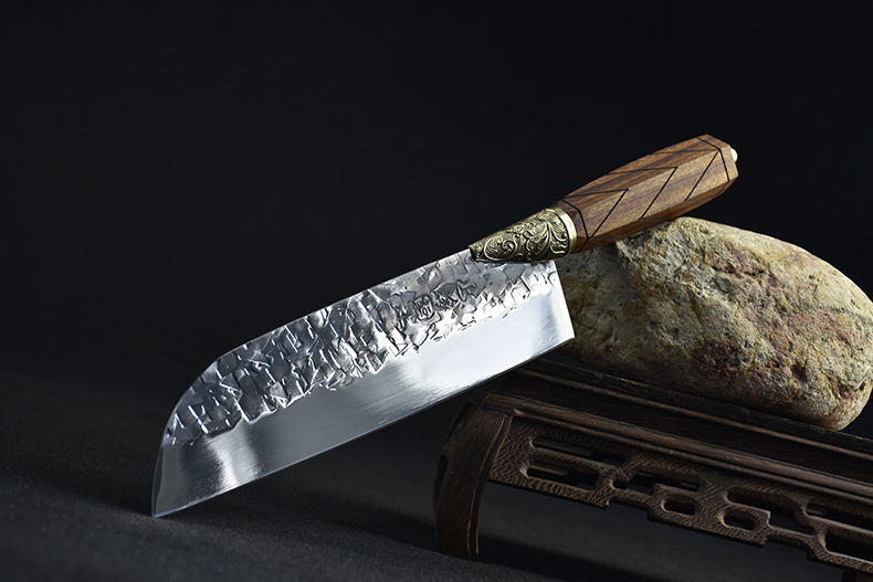 正宗龙泉手工锻打切菜刀鬼手作锋利耐用厨师刀轻巧切片刀一件代发