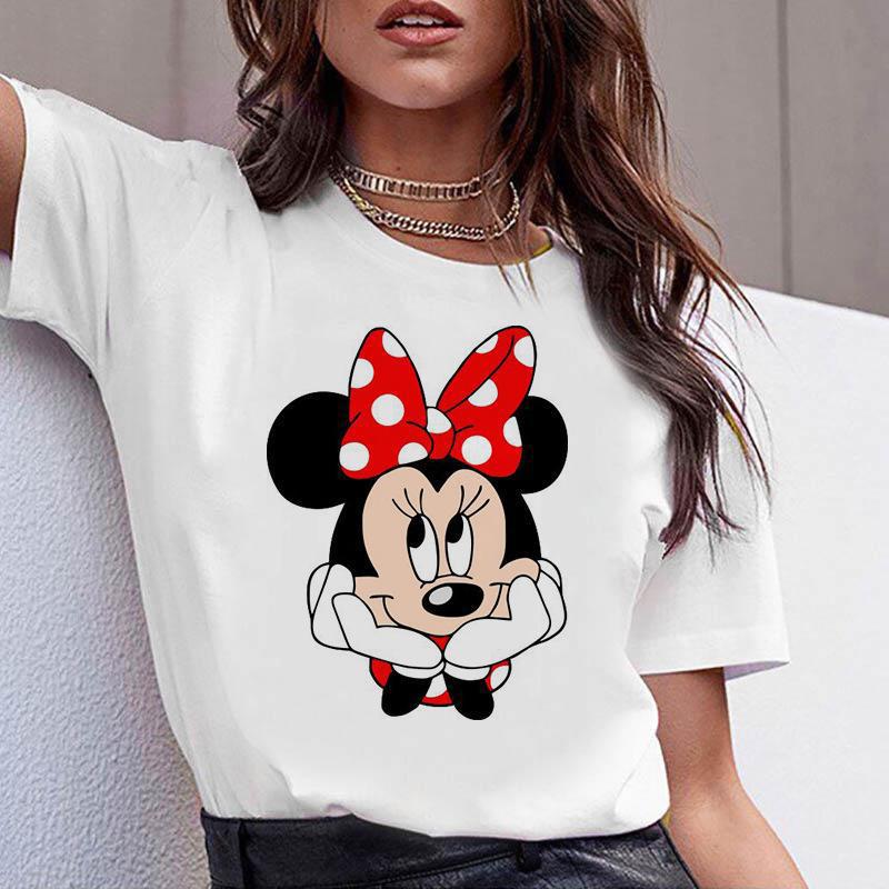 zn014米奇米老鼠印花女夏季圆领欧码短袖打底t恤卡通亲子装