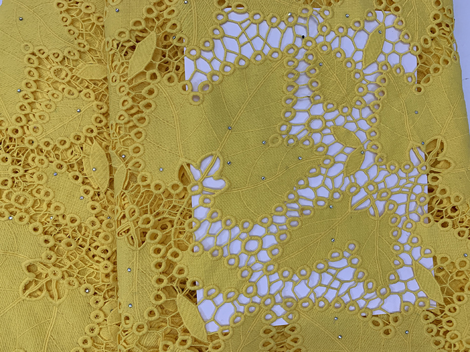 跨境电脑刺绣亮片绣烫钻网眼非洲花边尼日利亚蕾丝 embroidery