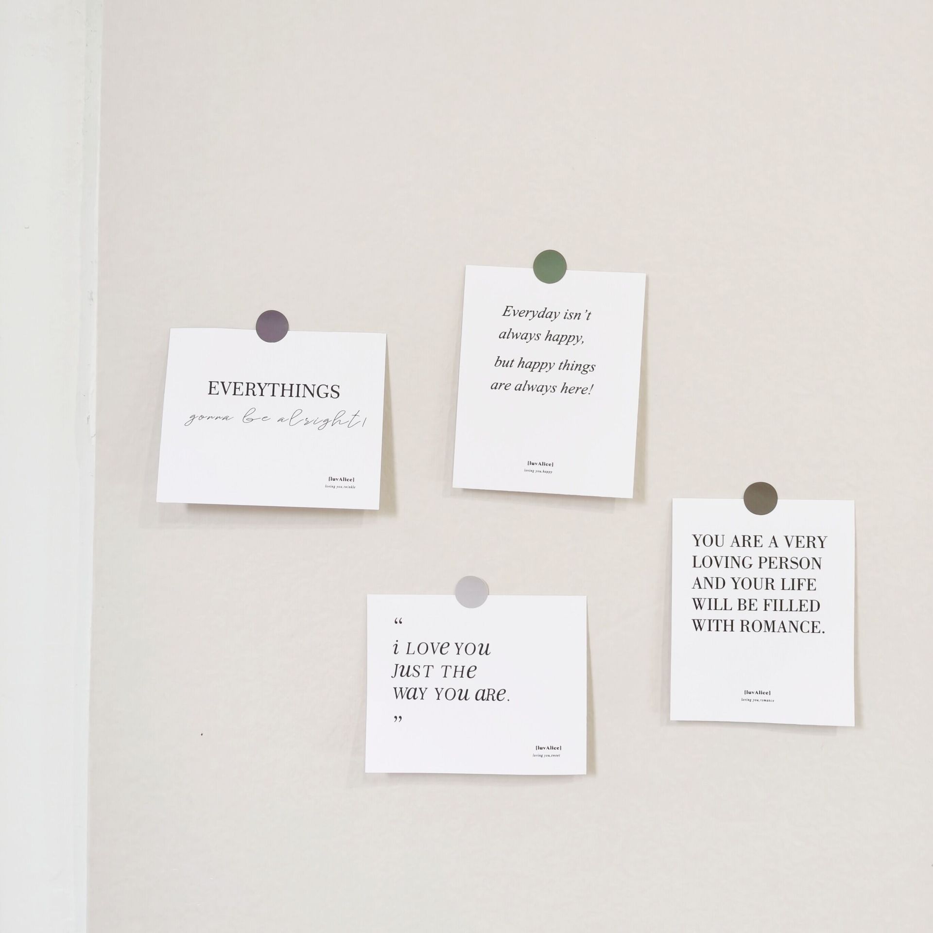 韩国ins英文简约文艺卡片luvalice摆拍道具墙面装饰卡饰品背景卡