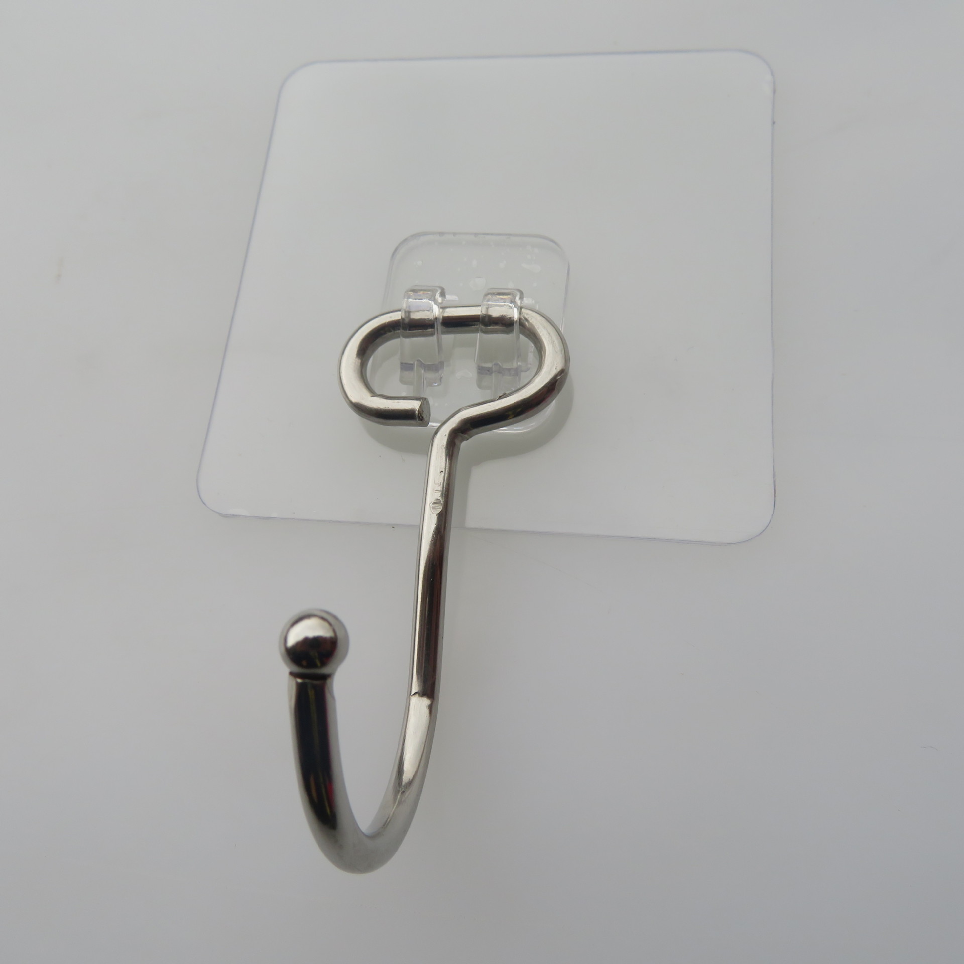 强力纳米透明贴不锈钢大挂钩墙壁免打孔魔力粘钩简约家居衣帽挂勾