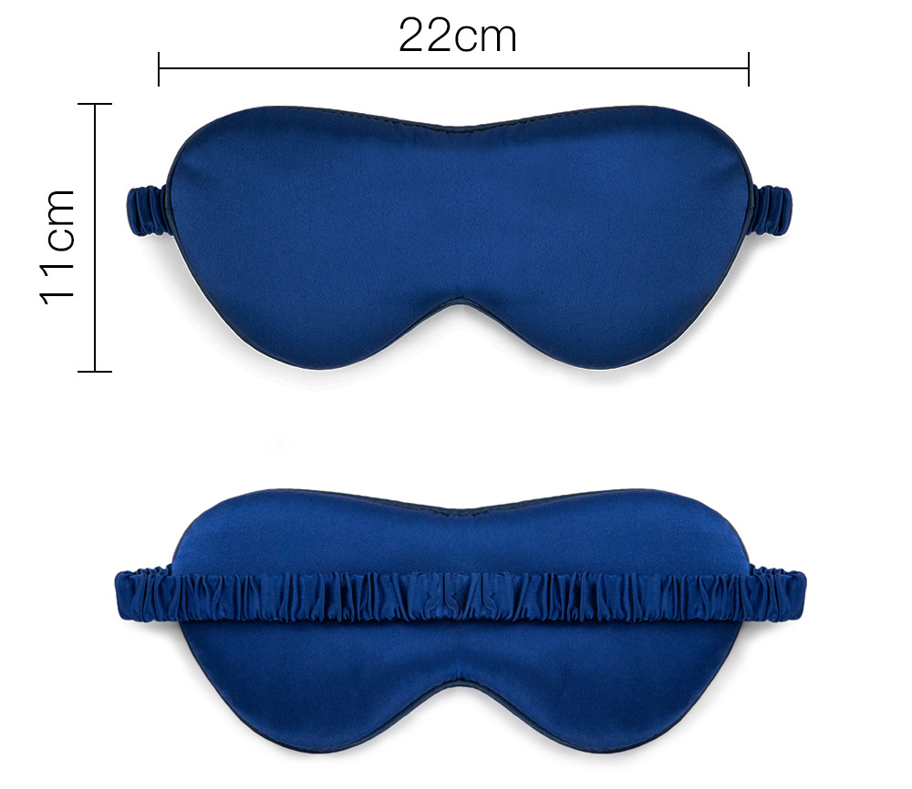 亚马逊现货厂家眼罩加工航空旅行定制嵌线款仿真丝可调节睡眠眼罩