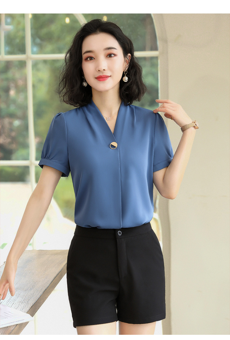白色衬衫女短袖2020夏季新款正装工作服薄款寸衫上衣工装职业衬衣
