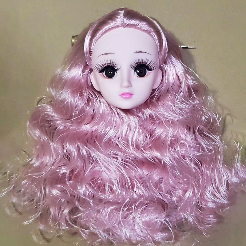 60厘米22寸娃娃头发芭比的礼物洋娃娃头部发型搪胶公主玩具头模型