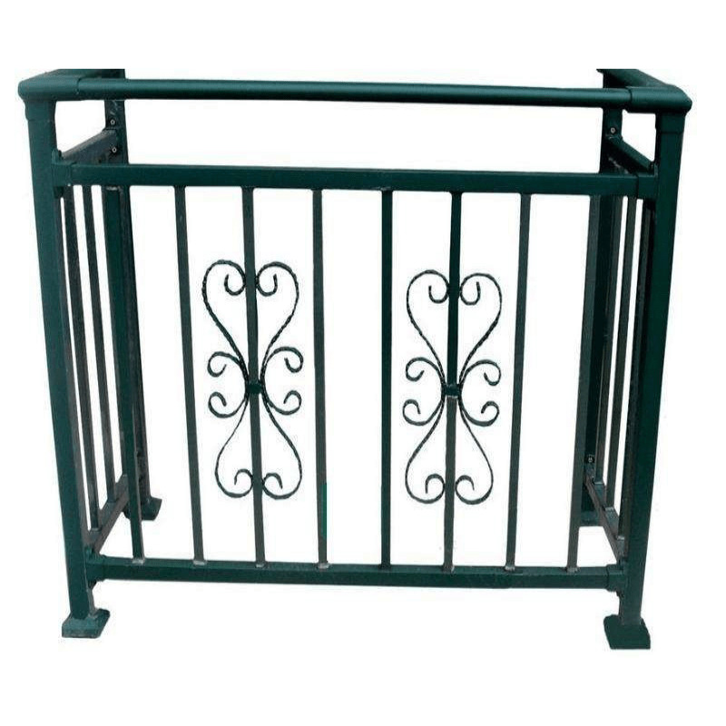 厂家定做厂区住宅园林建筑围栏喷塑蓝白铁艺锌钢护栏网铁栏栅护栏