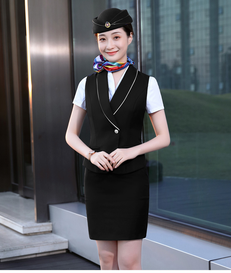 空姐职业套装女西装马甲铁路高铁乘务员制服前台礼仪接待工作服女