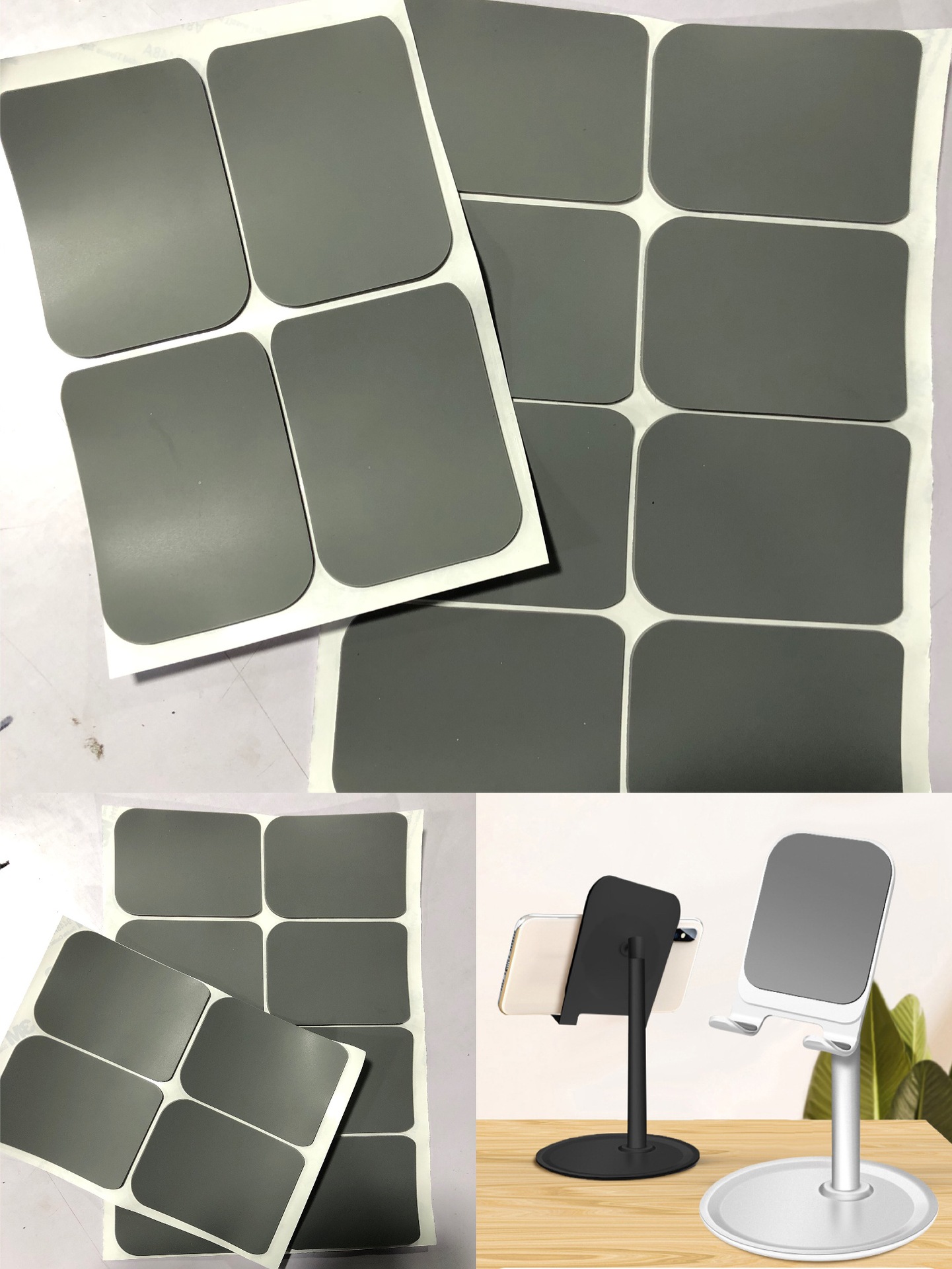 金属桌面手机支架硅胶防滑垫懒人支架硅胶防滑垫网红支架硅胶