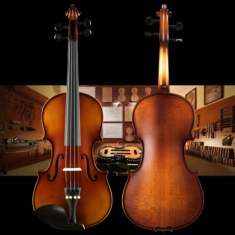 浩成实木小提琴专业级儿童成人手工小提琴初学者考级演奏乐器