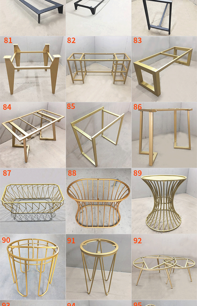 定制铁艺桌腿支架多样款式餐桌脚桌子桌台腿餐厅桌腿支架厂家定制