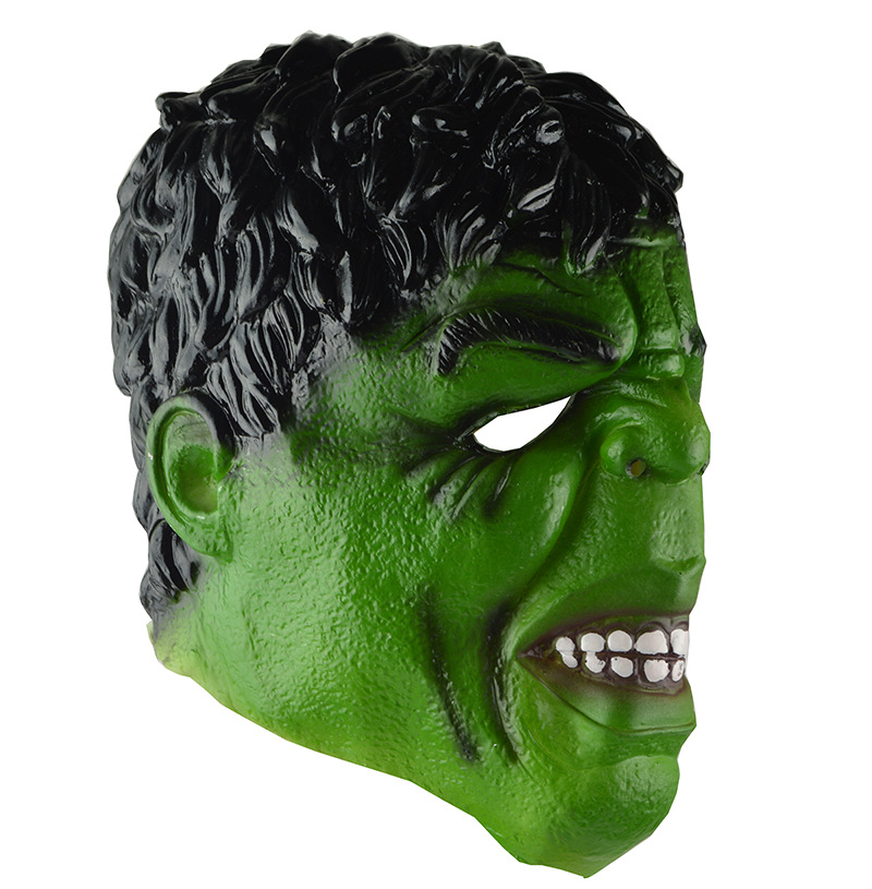 搪胶绿巨人面具复仇者联盟2浩克hulk万圣节舞会酒吧派对头套道具