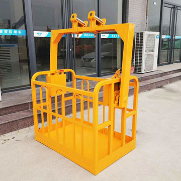 吊车吊篮 1.2米旋转双人作业吊筐 高空施工固定式吊车吊笼