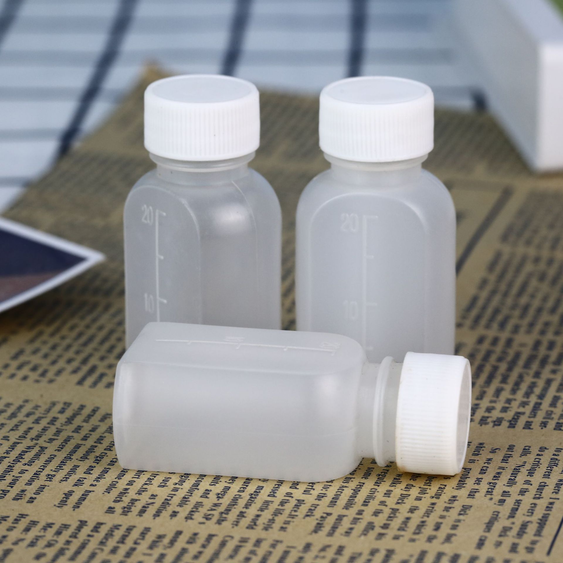 厂家20毫升塑料瓶pe塑料水剂瓶pe塑料方瓶塑料试剂瓶30ml塑料方瓶