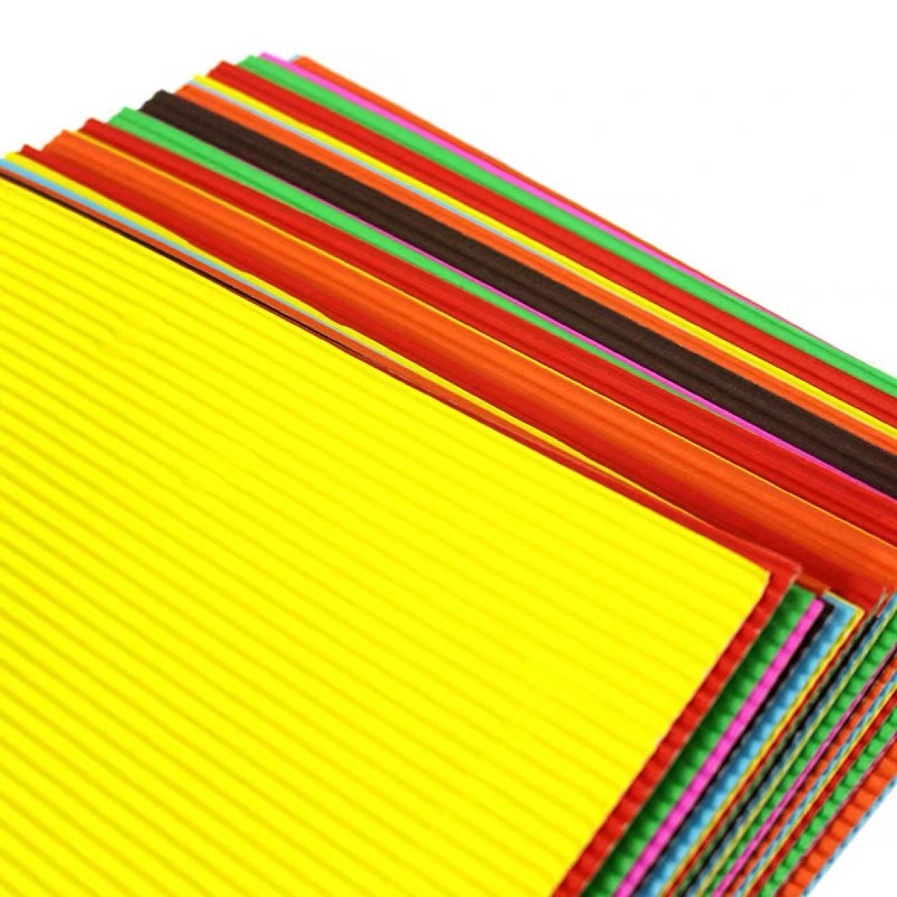 彩色瓦楞纸 幼儿圆儿童创意diy多用途手工折纸 手工模型纸彩纸