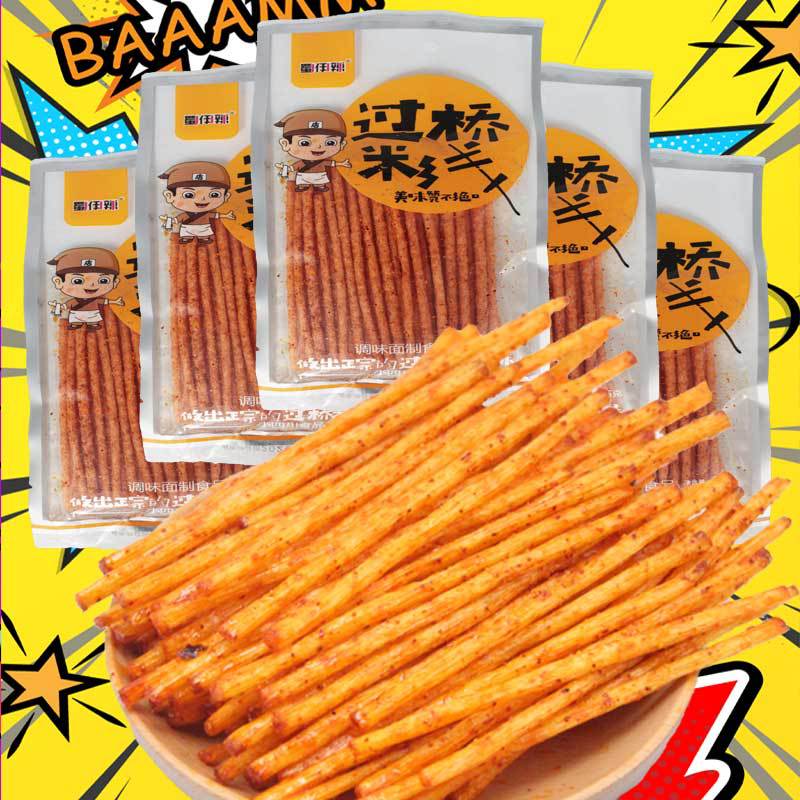 蜀伊辣过桥米线辣条童年儿时回忆辣味棒麻辣香辣棒零食品35g袋