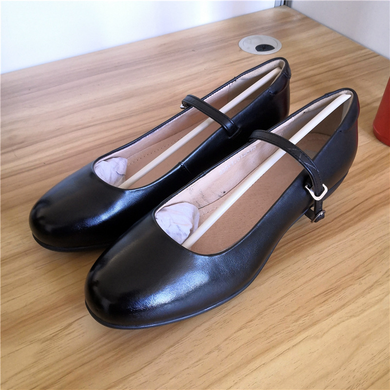 际华3515女式工作皮鞋ga通勤坡跟正装鞋办公女鞋城管凉鞋