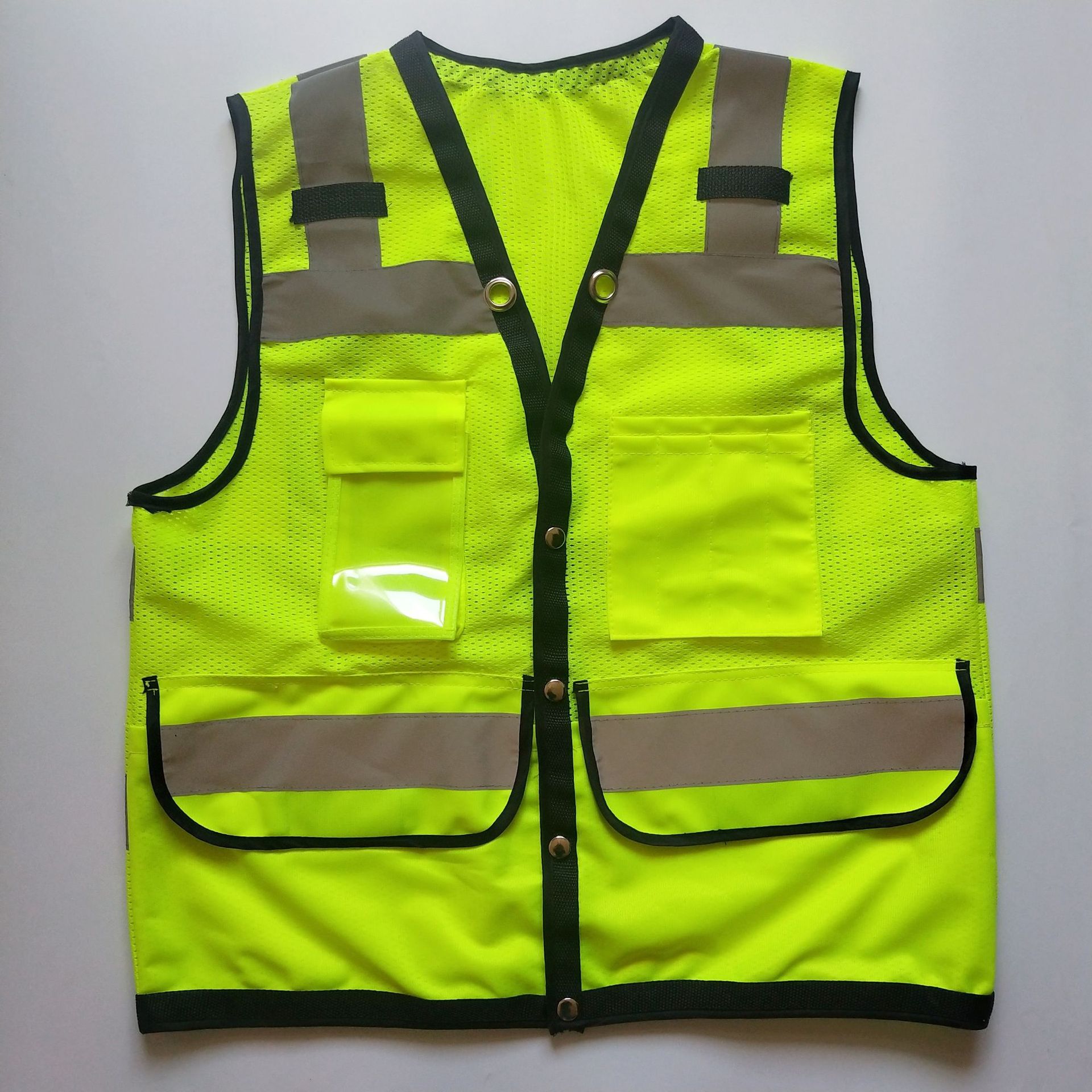 夏季透气工地管理反光背心 网眼多口袋反光马甲中建八局反光衣
