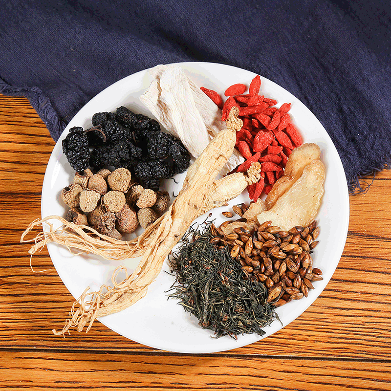 人参黄精五宝茶本草益本男人茶花草茶黄精枸杞桑葚茶