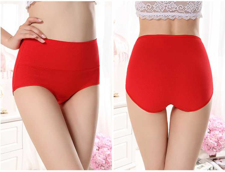 Manufacturer Direct Wholesale Women's Underpants 95 Cotton Underwear Women's Cotton Fabric Briefs High Waist Pure Color Underwear