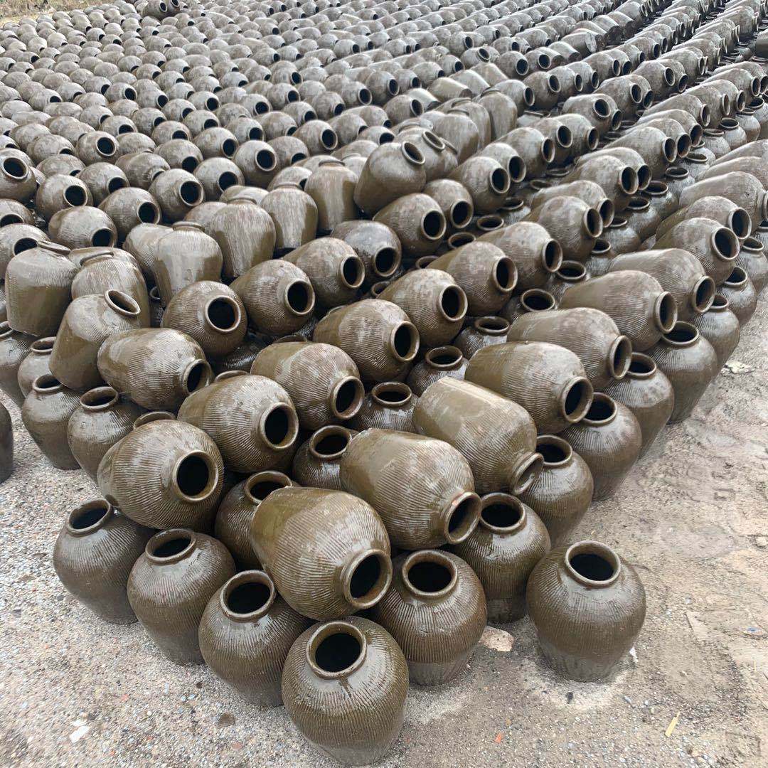 厂家供应-宜兴5公斤黄绿釉土陶酒坛10斤土陶坛黄酒坛老酒坛散酒坛