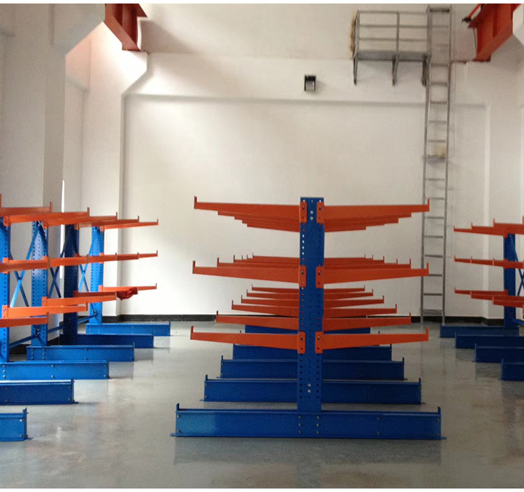 供应单面悬臂式货架五金管材铝型材双面重型悬臂货架