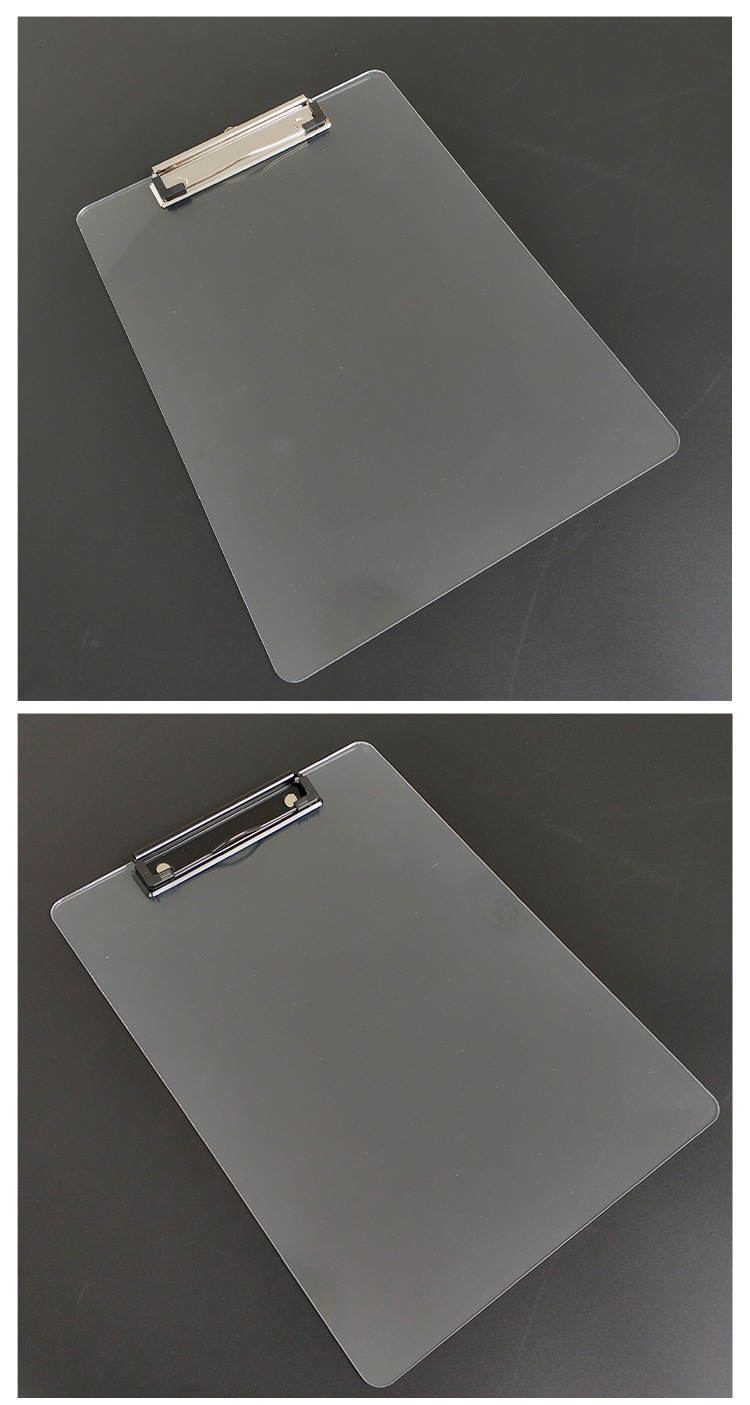 亚克力a4强力板夹文件板夹收纳板夹学生考试垫板透明烫金板夹收据