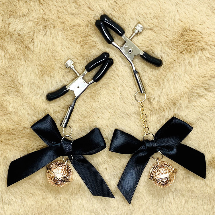 铃铛sm可调节乳夹蝴蝶结男用女用咪咪夹奶夹阴夹成人情趣另类夫妻