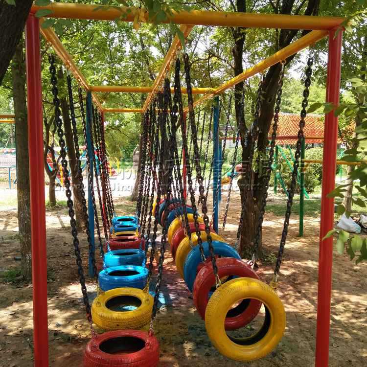 木质吊桩轮胎吊桩组合小区公园户外儿童拓展训练器材体能乐园设备