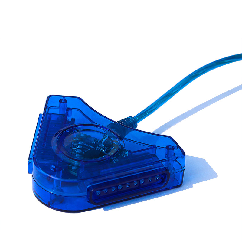 ps2手柄蓝三角转换器转usb转接器ps2手柄转接器ps2转换器双接口