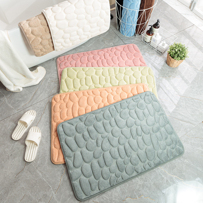 Popular Bathroom Carpet Toilet Floor Mat Door Mat Kitchen Non-Slip Mat Bathroom Step Mat Pebble Mat