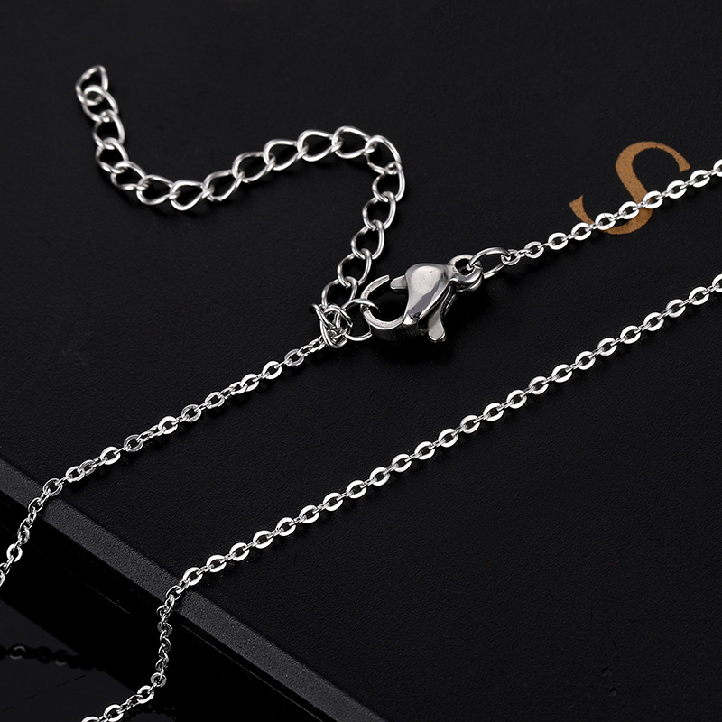 Cross-Border Accessories New Stainless Steel Cute Girl Family Series Necklace Cute Cartoon Pendant Factory Direct Sales