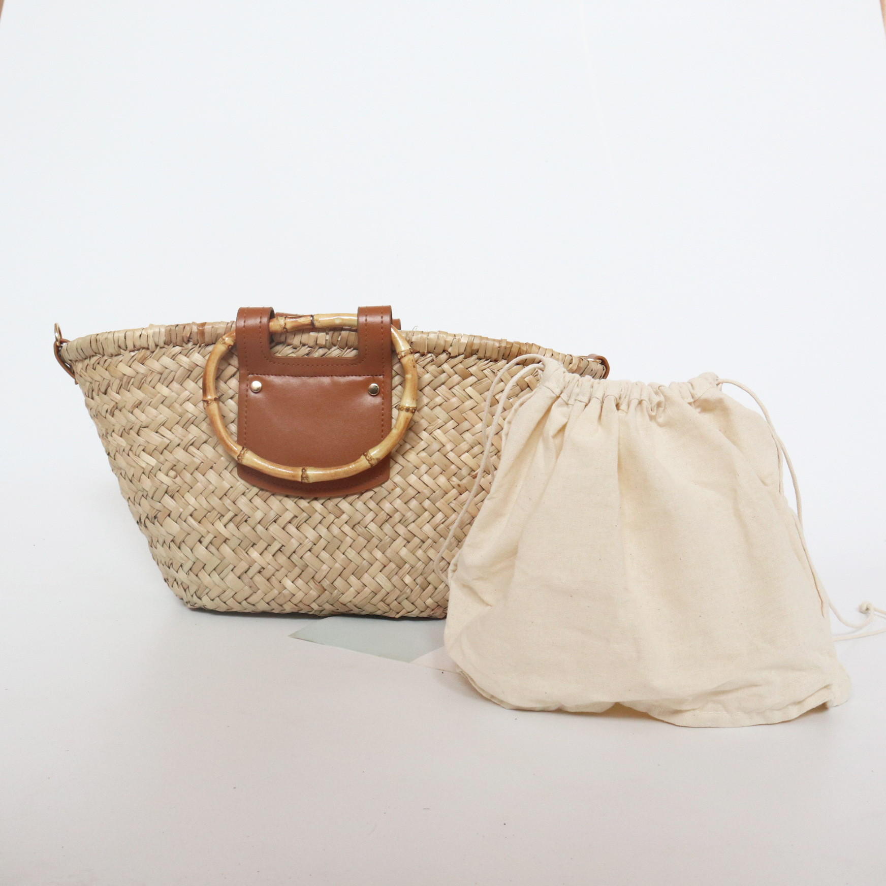 Fashion Casual Straw Bag One-Shoulder Portable Seaside Holiday Travel Bag Western Style Beach Bag Woven Bag New