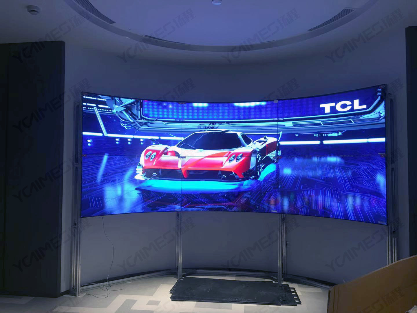 扬程55寸oled柔性拼接大屏 曲面电视机 独立像素自发光显示器-阿里巴