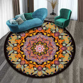 厂家直销北欧圆形地垫印花客厅地毯卧室地毯床边毯厨房瑜伽垫