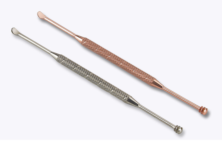 现货批发不锈钢防滑旋转耳挖耳勺镀金双头耳挖掏耳朵采耳工具