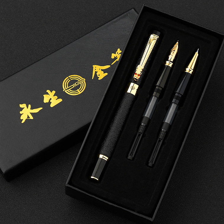 永生钢笔龙头三件套明尖弯尖美工尖笔学生练字钢笔套装书法笔套装