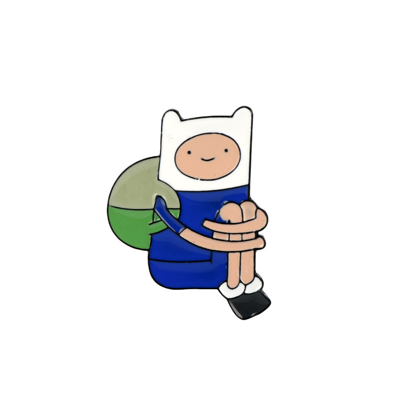 热销 影视动画周边探险活宝胸针finn阿宝滴油徽章服装包包配饰