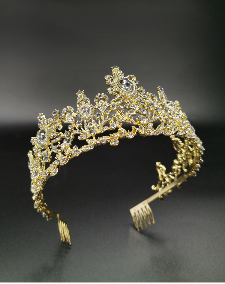 cq新款巴洛克女王新娘婚纱皇冠头饰时尚韩式婚庆王冠高档结婚配饰