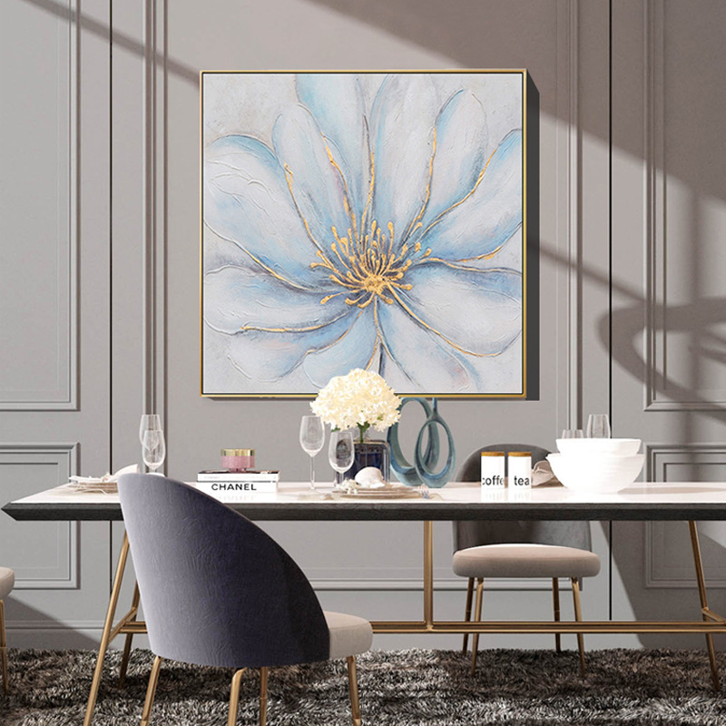 玄关装饰画轻奢卧室墙画酒店壁画走廊现代简约挂画餐厅手绘油画