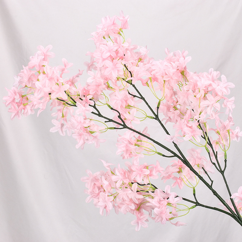 Encrypted Lilac Cross Cherry Blossom Artificial Flower Home Wedding Decoration Fake Flower Factory Wholesale