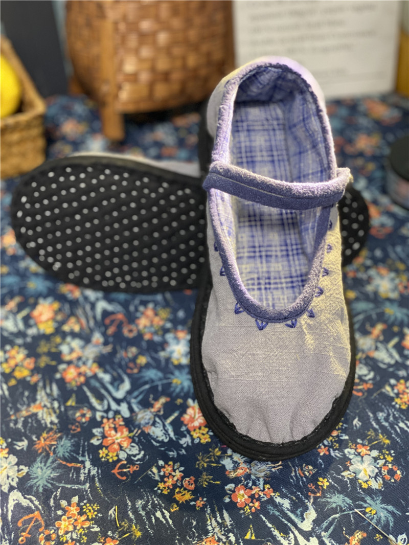 纯手工千层底布鞋女士布鞋简单手缝线纯色鞋面素雅舒适百搭女布鞋