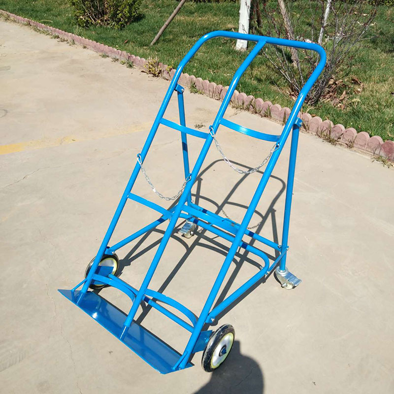 厂家供应双乙炔瓶推车 双氧气瓶手推车 二氧化碳氮氩气瓶车搬运车