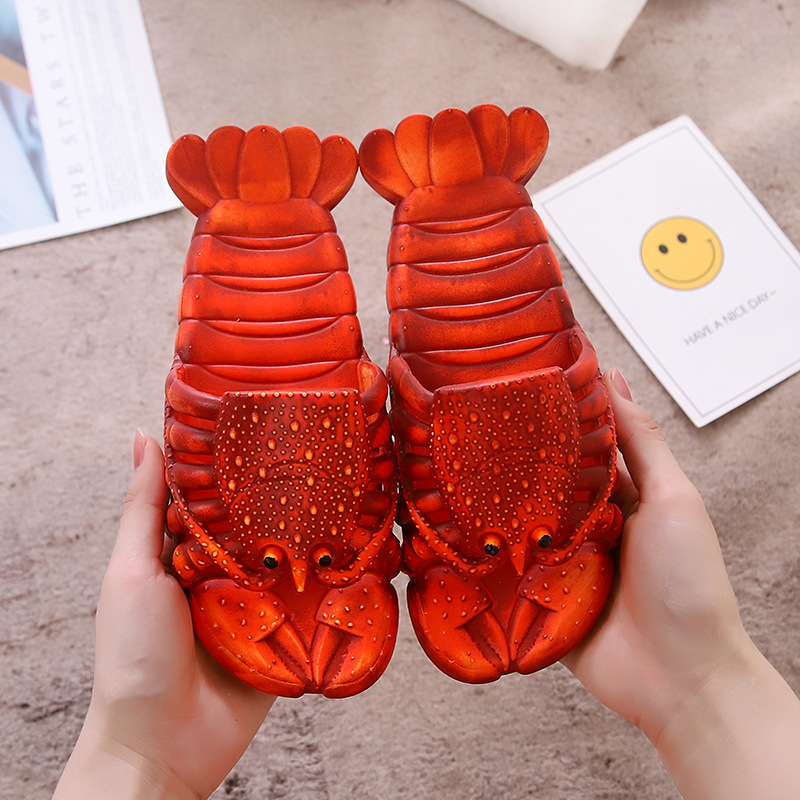 Couples Cool Slippers Parent-child Cartoon Lobster Slippers