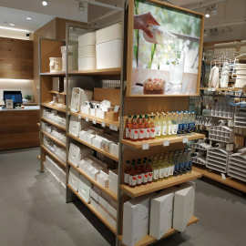 翔升货架|中岛木制零食架(图)文具店杂货店储物多功能展示架