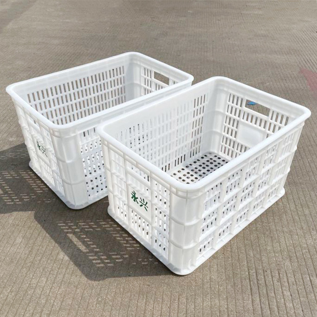 厂家加工多规格塑料周转筐 白色长方形框子新料加厚水果周转箱