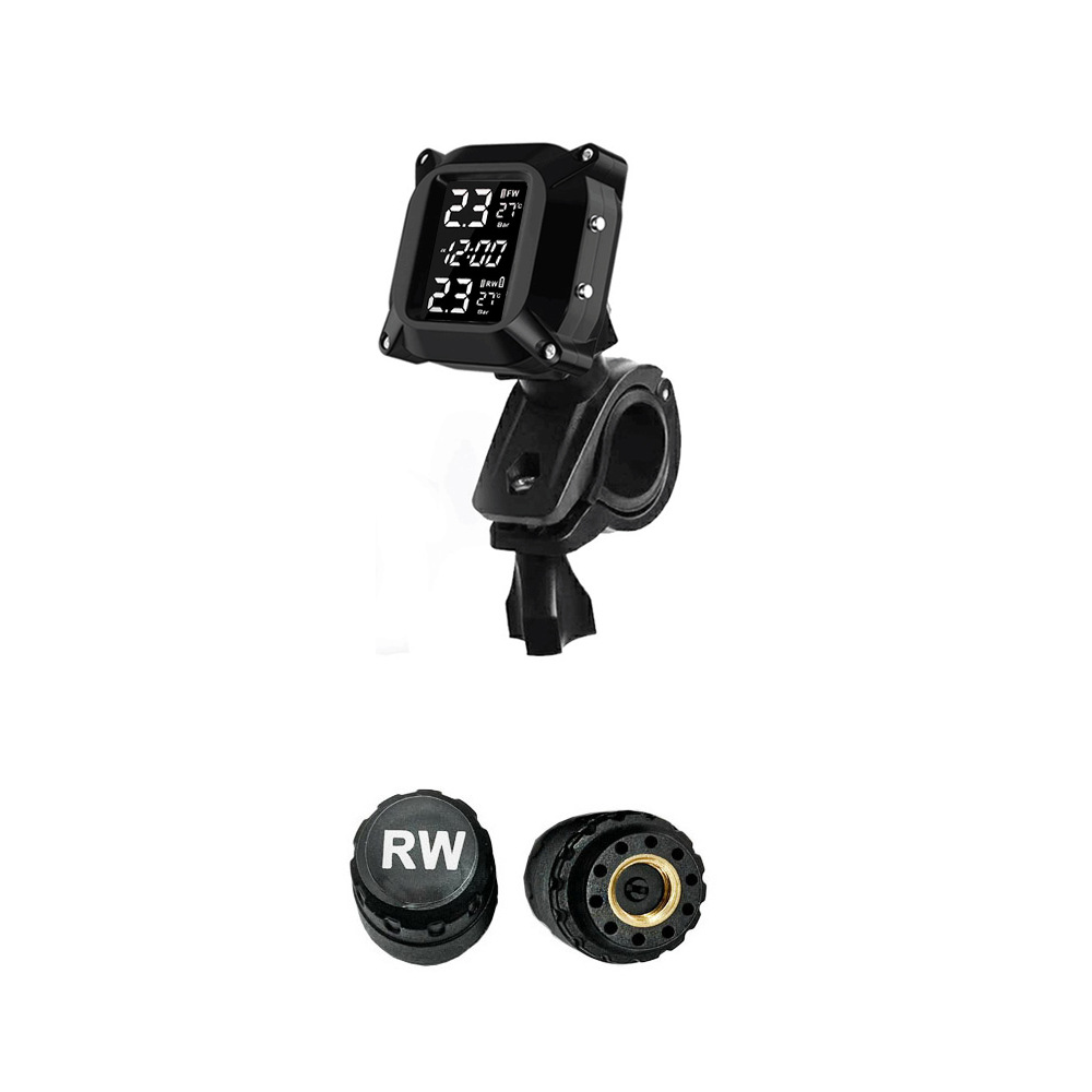 tpms摩托车胎压监测器电动车胎压检测器多功能无线胎压监测器外置
