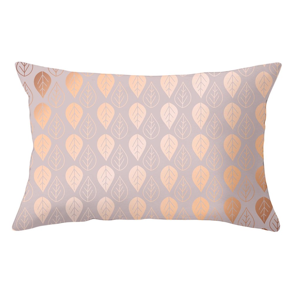 几何花纹长方形抱枕套办公室汽车沙发靠垫腰枕套批发赠品礼品定制