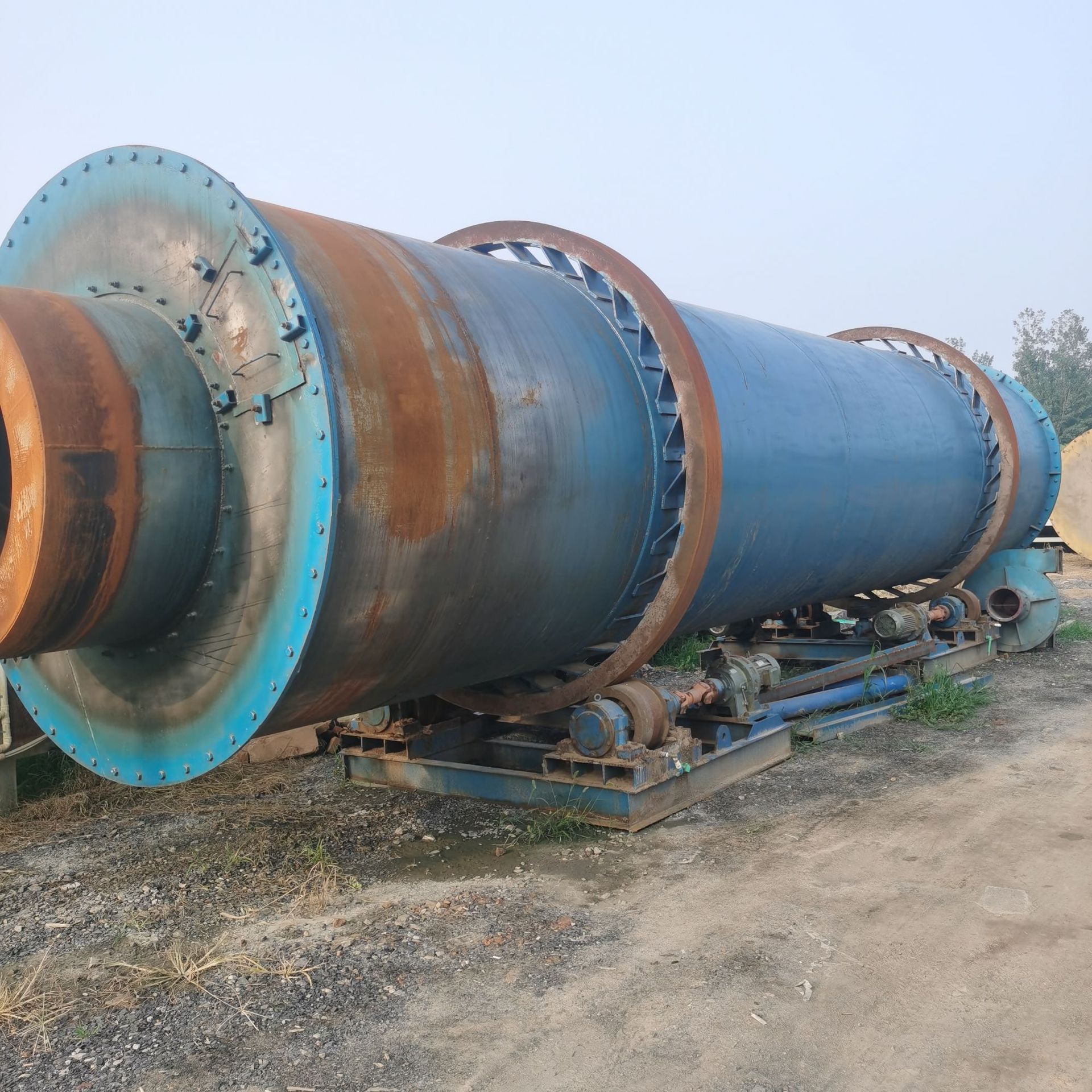 二手回转式滚筒烘干机 多功能粮食烘干设备 不锈钢材质干燥机