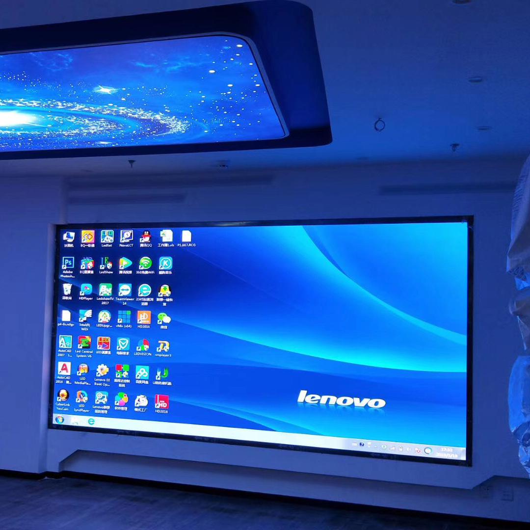 高清p2室内led全彩屏壁挂式户内全彩p3显示屏效果好的室内led屏