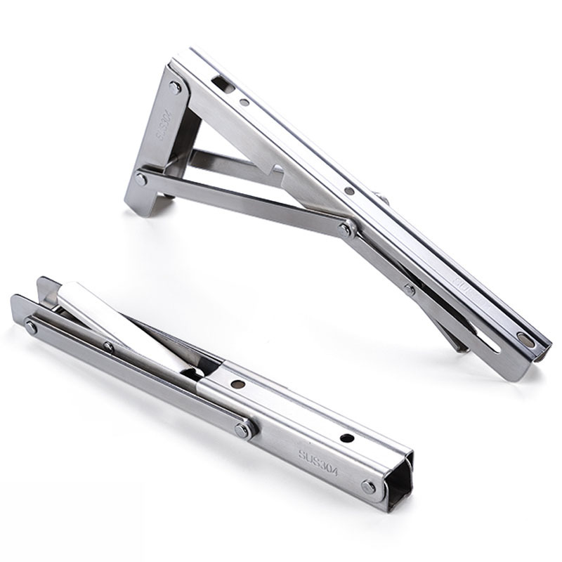 不锈钢弹簧可折叠支架三角架支撑弹簧托架隔板托置物架折叠比利